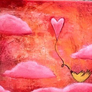 Whimsical Art Tiles - Outiart - EUC - Ready to hang - 1 of 7